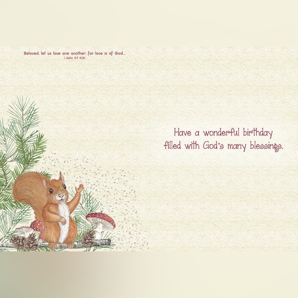 Squirrel Mushroom Birthday Greeting Card, New, For Bundles Only ๐๐ฟ๏ธ - Picture 6 of 7